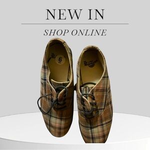 DR Martens Plaid Lace-Up Women's Shoes